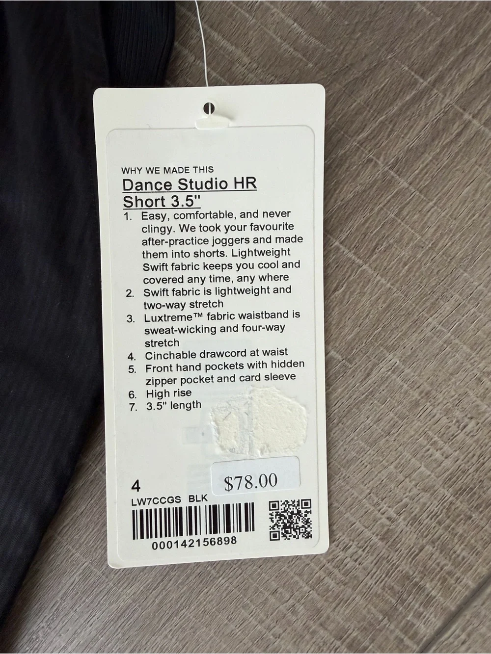 NWT Lululemon Dance Studio High-Rise Short 3.5